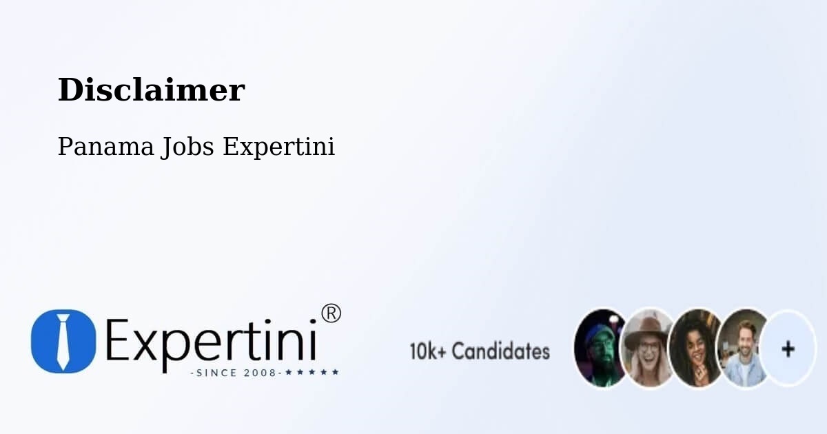 Disclaimer – Volcán - Panama Jobs Expertini
